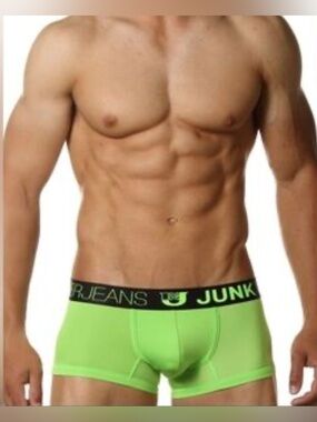 Junk Under jeans Men’s Neon Green Soul Trunk Underwear Size Small